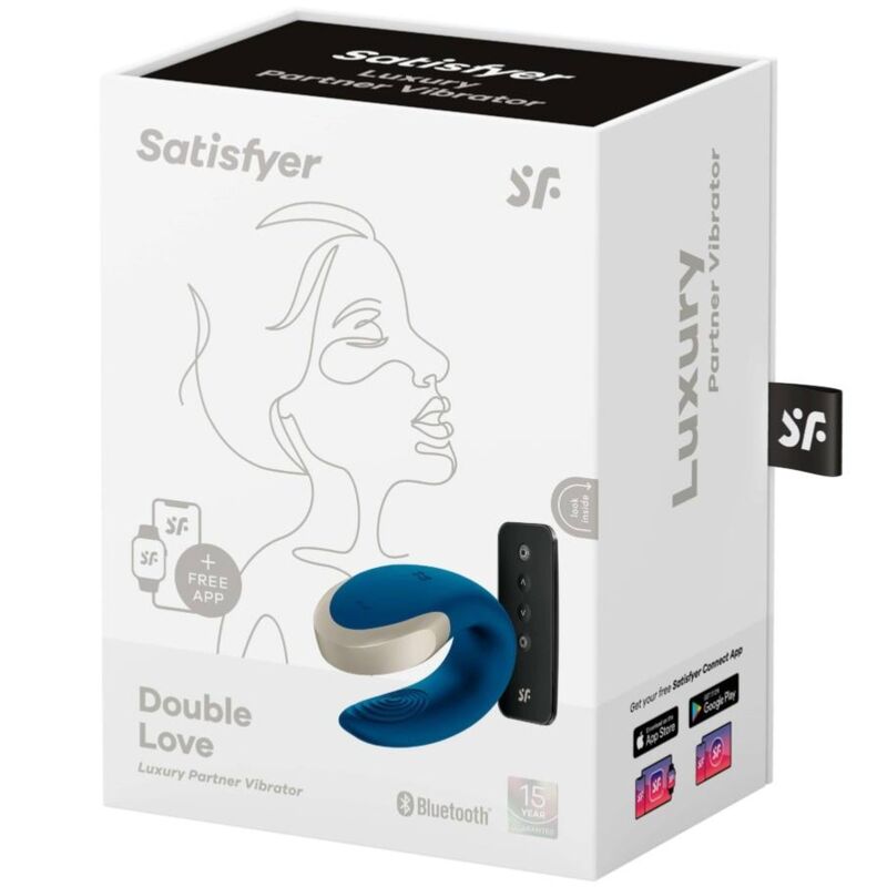 SATISFYER - DOUBLE LOVE LUXURY PARTNER VIBRATOR BLAUW