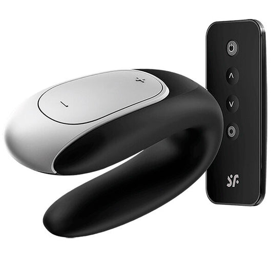 SATISFYER - DOUBLE FUN PARTNERVIBRATOR ZWART