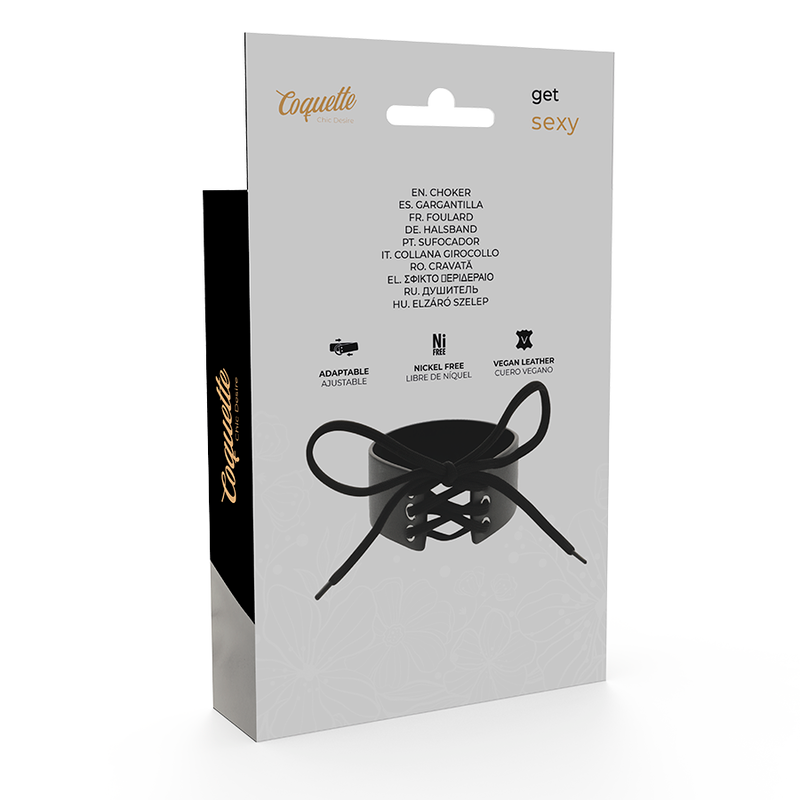 COQUETTE CHIC DESIRE - VEGAN LEREN CHOKER