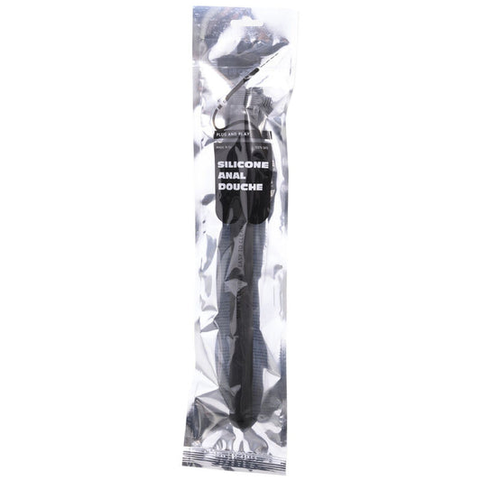 ALL BLACK - DOUCHE ANALE SILICONE SISTEEMSTOPPER 27 CM