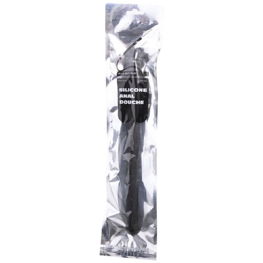 GEHEEL ZWART - MEGA RIPPLE DOUCHE ANAAL SILICONE 28,5 CM