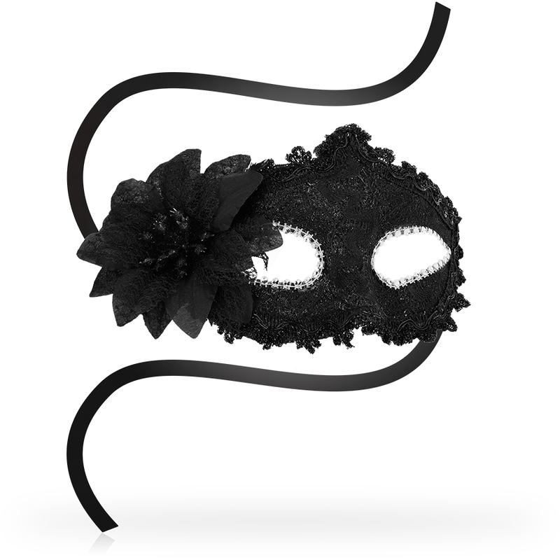 OHMAMA - ANTIZAZ MASKS VENETIAANSE STIJL ZIJBLOEM - ZWART