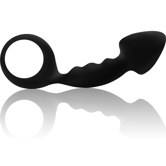 OHMAMA - GERIBBELDE ANALE PLUG MET RING