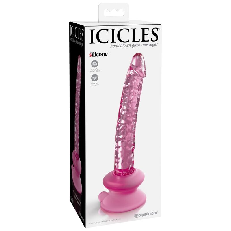 ICICLES - N. 86 GLAZEN DILDO MET ZUIGNAP