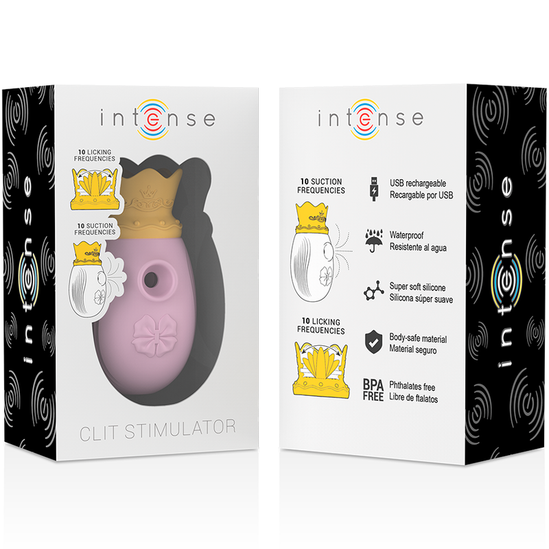 INTENS - CLITORISSTIMULATOR 10 ZUIG- EN LIKSTANDEN - ROZE