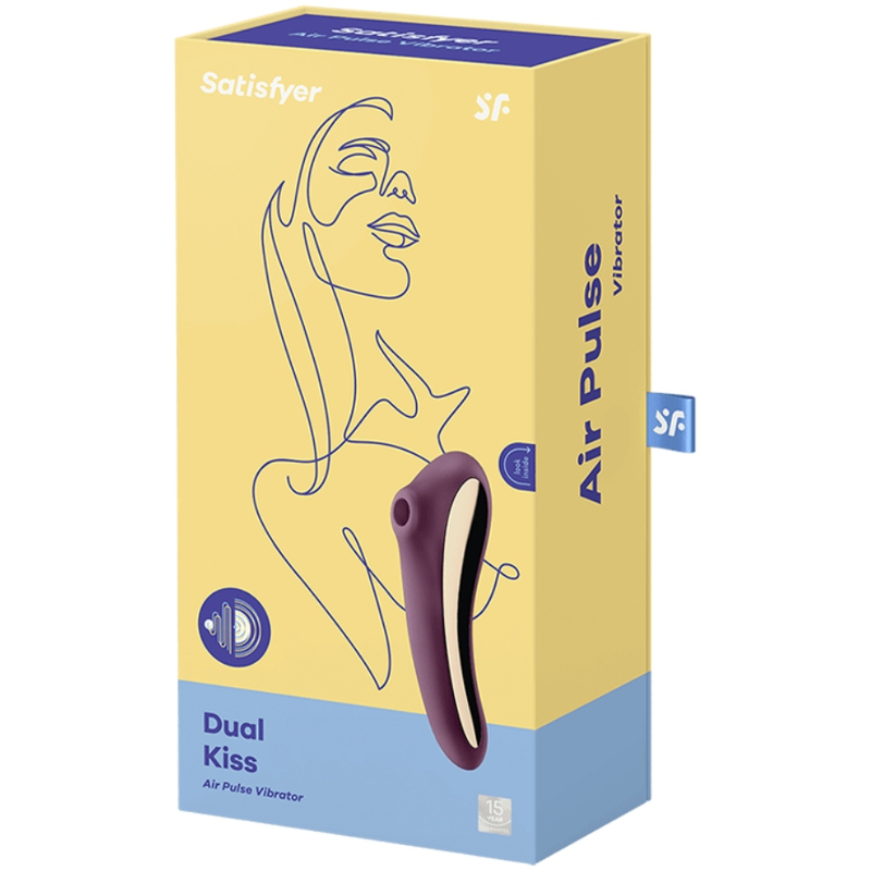 SATISFYER - DUAL KISS AIR PULSE VIBRATOR WIJNROOD
