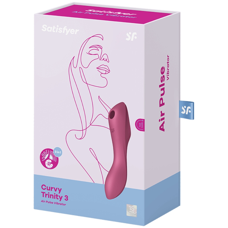 SATISFYER - CURVY TRINITY 3 AIR PULSE VIBRATOR ROOD