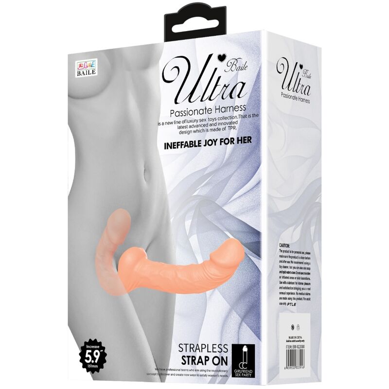 BAILE - ULTRAPASSIONATE DILDO MET HARNESS ZONDER ONDERSTEUNING