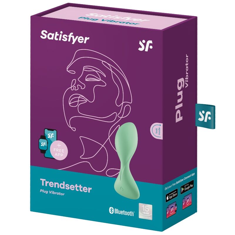 SATISFYER - TRENDSETTER PLUG VIBRATOR APP GROEN