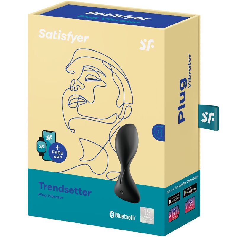 SATISFYER - TRENDSETTER PLUG VIBRATOR APP ZWART