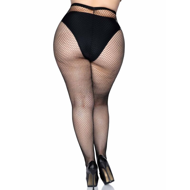 LEG AVENUE - PANTY MET NETPATROON PLUS SIZE