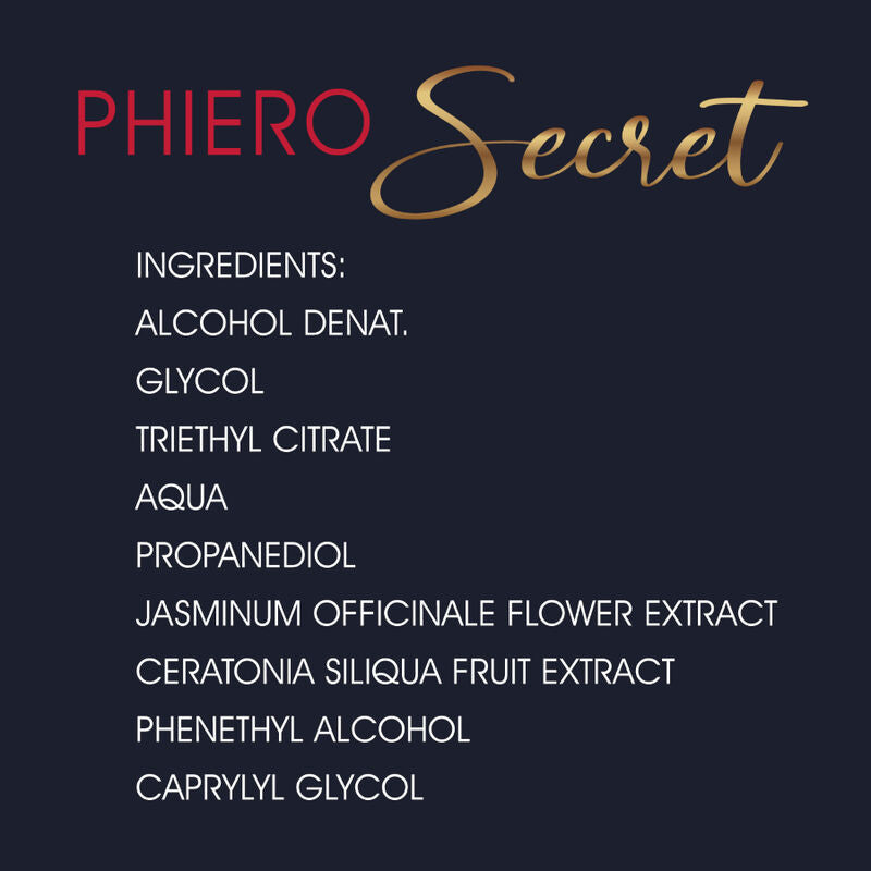 500 COSMETICA - PHIERO SECRET NATUURLIJKE GEURLOZE COMBINATIE VROUWELIJKE GESLACHT HORMONEN 15 ML