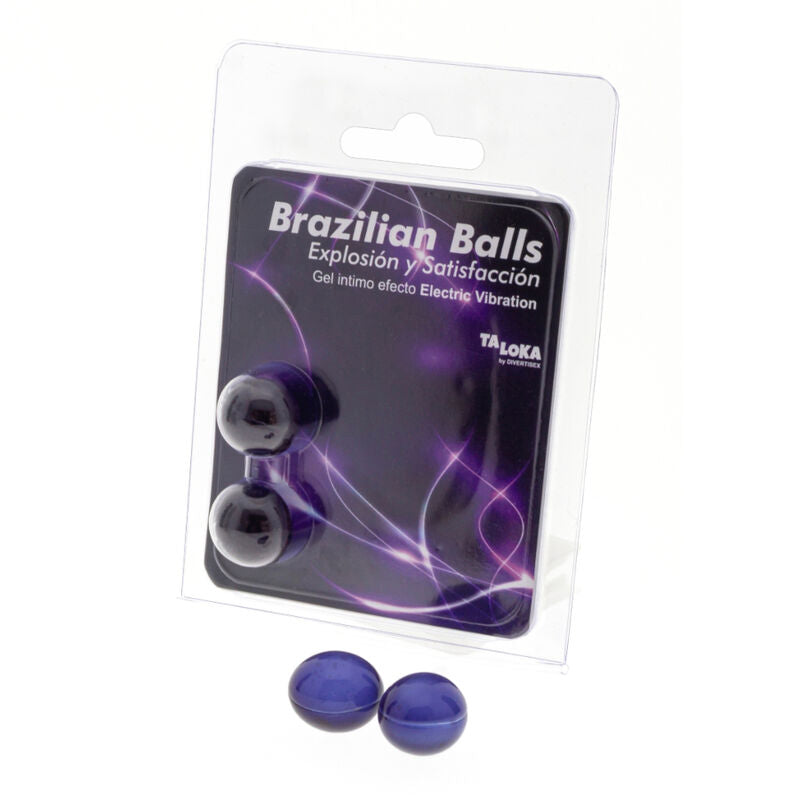 TALOKA - 2 BRAZILIAANSE BALLEN ELEKTRISCH VIBREREND EFFECT OPWINDENDE GEL