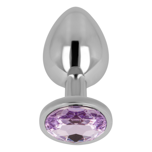 OHMAMA - ANALE PLUG MET PAARSE KRISTAL 8 CM