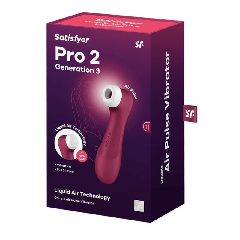 SATISFYER - PRO 2 GENERATIE 3 LIQUID AIR TECHNOLOGY GRANAAT