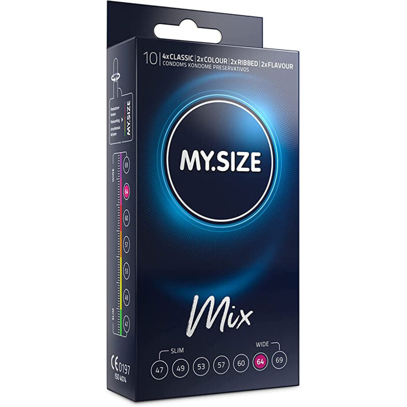 MY SIZE - MIX CONDOMS 64 MM 10 STUKS