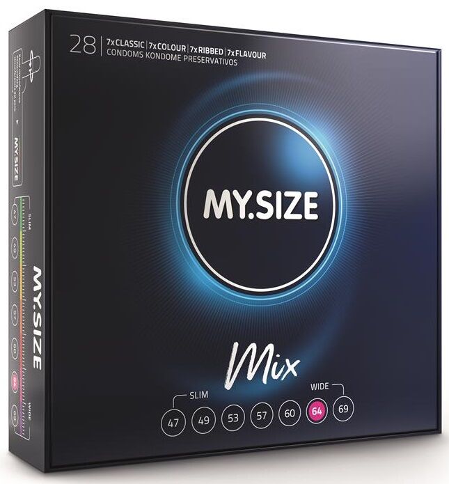 MY SIZE - MIX CONDOMS 64 MM 28 STUKS