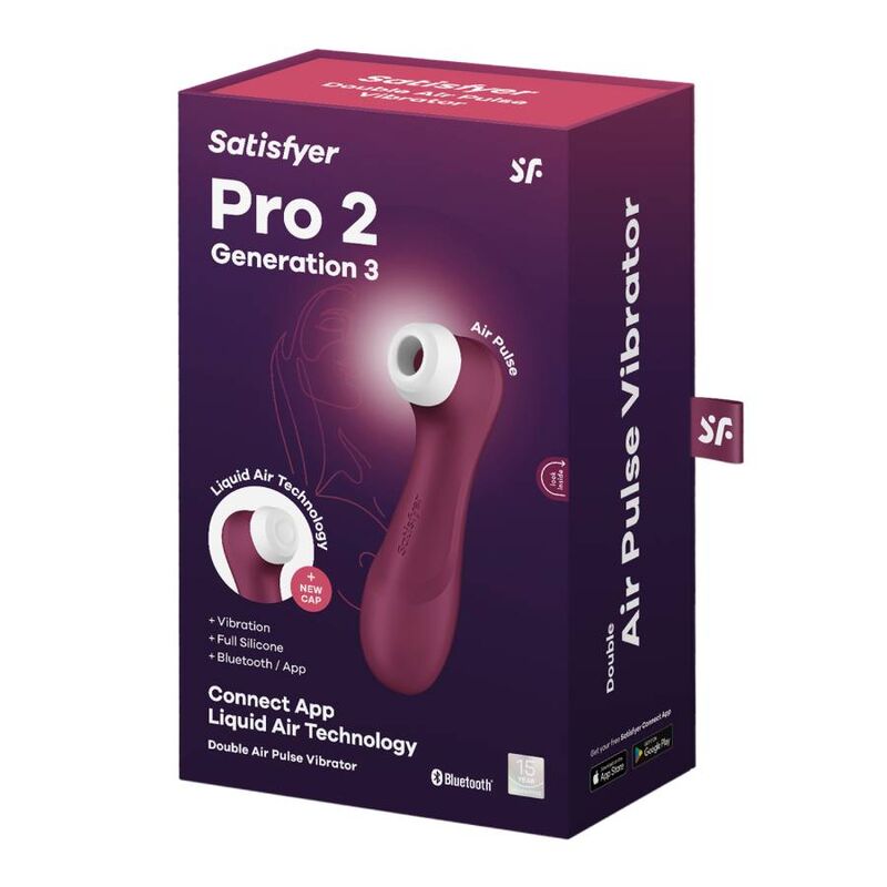 SATISFYER - PRO 2 GENERATIE 3 GRANAAT BLUETOOTH & APP