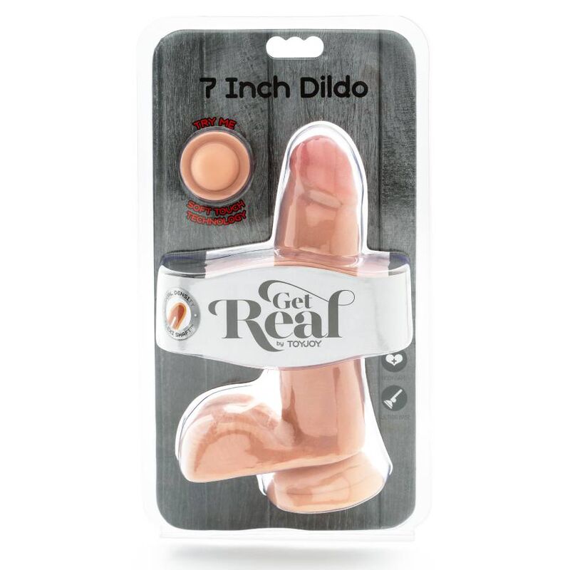 GET REAL - DUAL DENSITY DILDO 12 CM BALLEN HUID