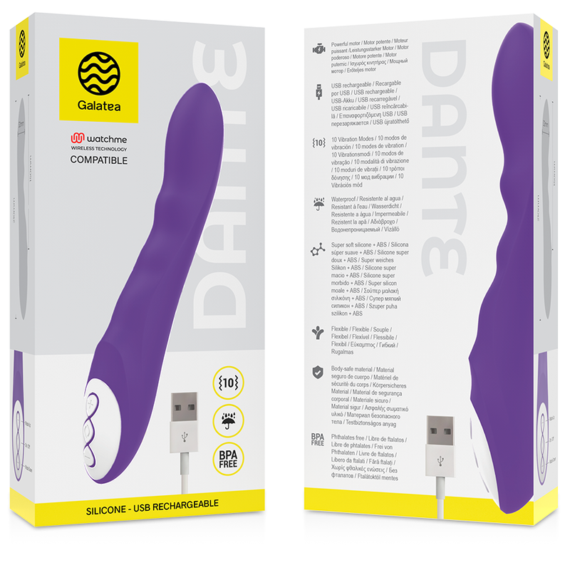 GALATEA - DANTE PAARSE VIBRATOR + WATCHME AFSTANDSBEDIENING