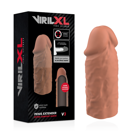 VIRILXL - VLOEIBARE SILICONEN V3 BRUINE PENISVERLENGER