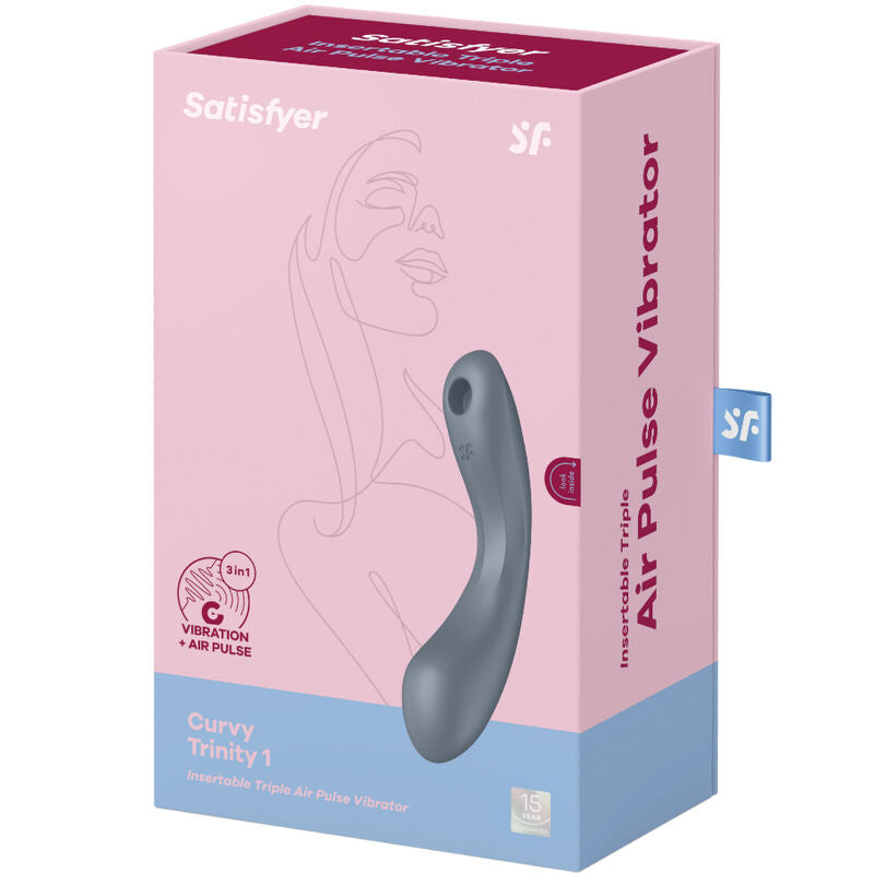 SATISFYER - CURVE TRINITY 1 LUCHTDRUKVIBRATOR GRIJS