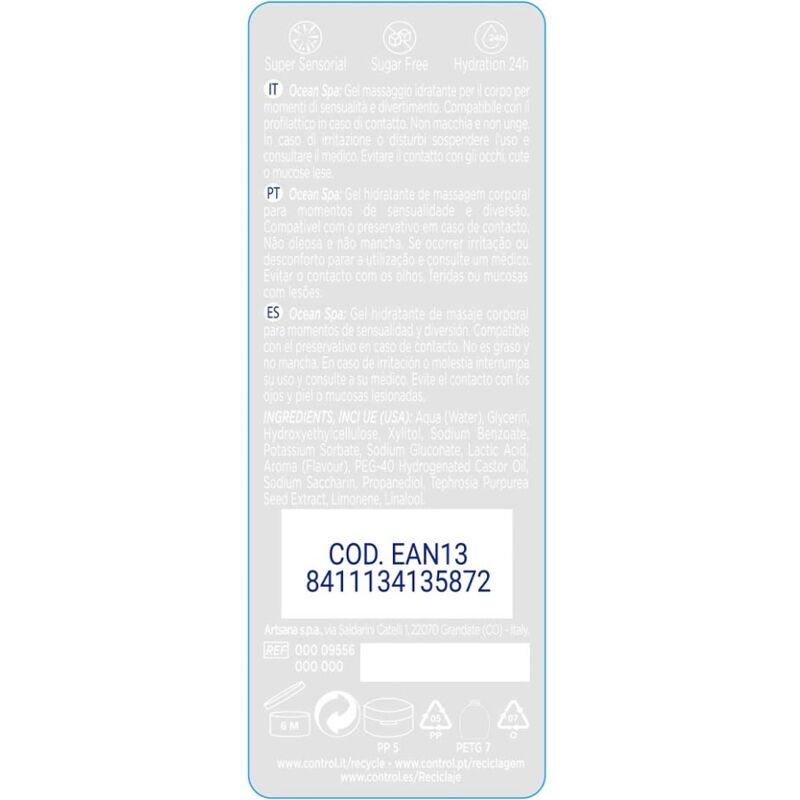 CONTROL - 2-IN-1 MASSAGE & PLEASURE MIDDELLANDSE ZEE 200 ML