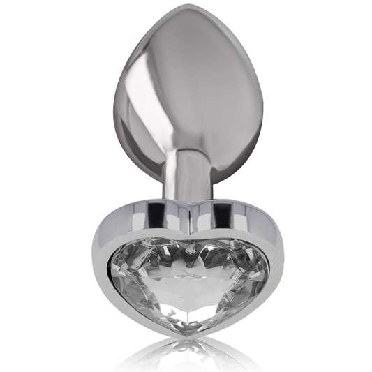 INTENS - ANAALPLUG METAAL ALUMINIUM WIT HART MAAT L