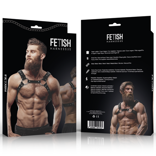 FETISJ SUBMISSIEVE HOUDING - HEREN ECO-LEDEREN BORSTHARNAS MET STUDS