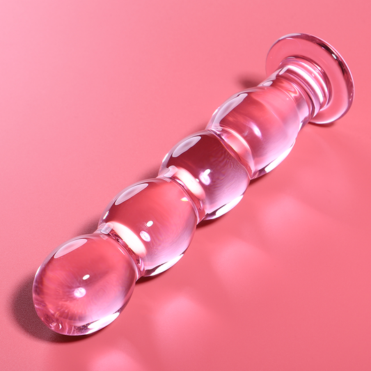 NEBULA SERIE VAN IBIZA - MODEL 10 DILDO KRISTAL ROZE 16,5 CM -O- 3,5 CM