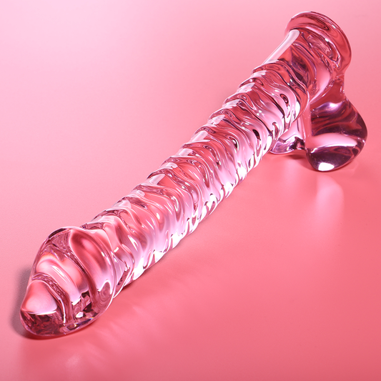 NEBULA SERIE VAN IBIZA - MODEL 23 KRISTALLEN DILDO ROZE 21,5 CM -O- 4 CM
