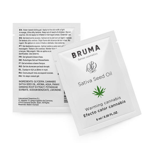 BRUMA - SATIVA ZAADOLIE GLIJGEL VERWARMEND CANNABIS SMAAK 6 ML