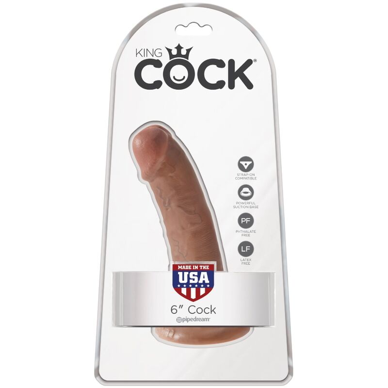 KING COCK - REALISTISCHE PENIS 15 CM KARAMEL