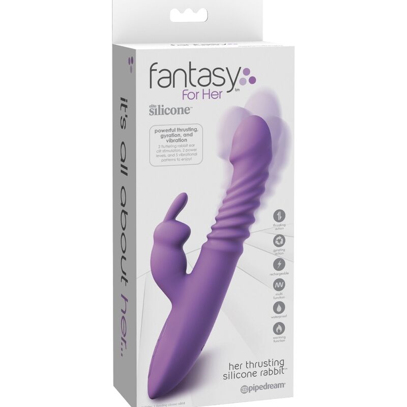 FANTASY FOR HER - KONIJN CLITORIS STIMULATOR MET WARMTE OSCILLATIE EN TRILLINGSFUNCTIE VIOLET