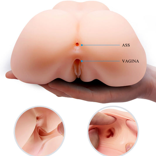 CRAZY BULL - REALISTISCHE VAGINA- EN ANUSDUBBELE VIBRATOR