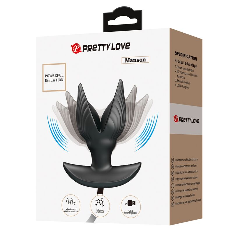 PRETTY LOVE - OPBLAASBARE & OPLAADBARE ANALE PLUG