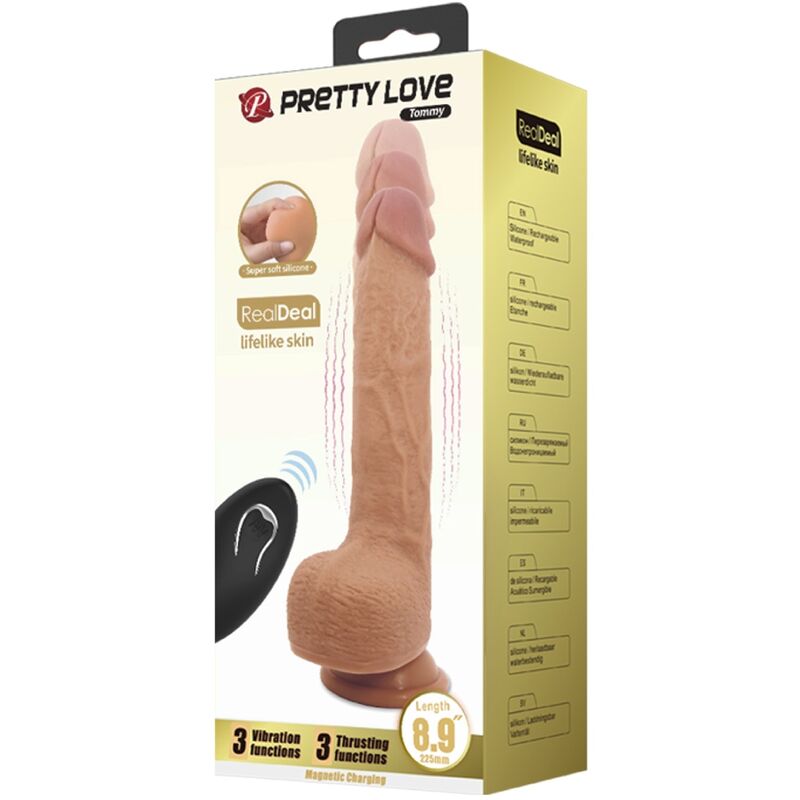 PRETTY LOVE - TOMMY REALISTISCHE DILDO VIBRATOR 22,5 CM