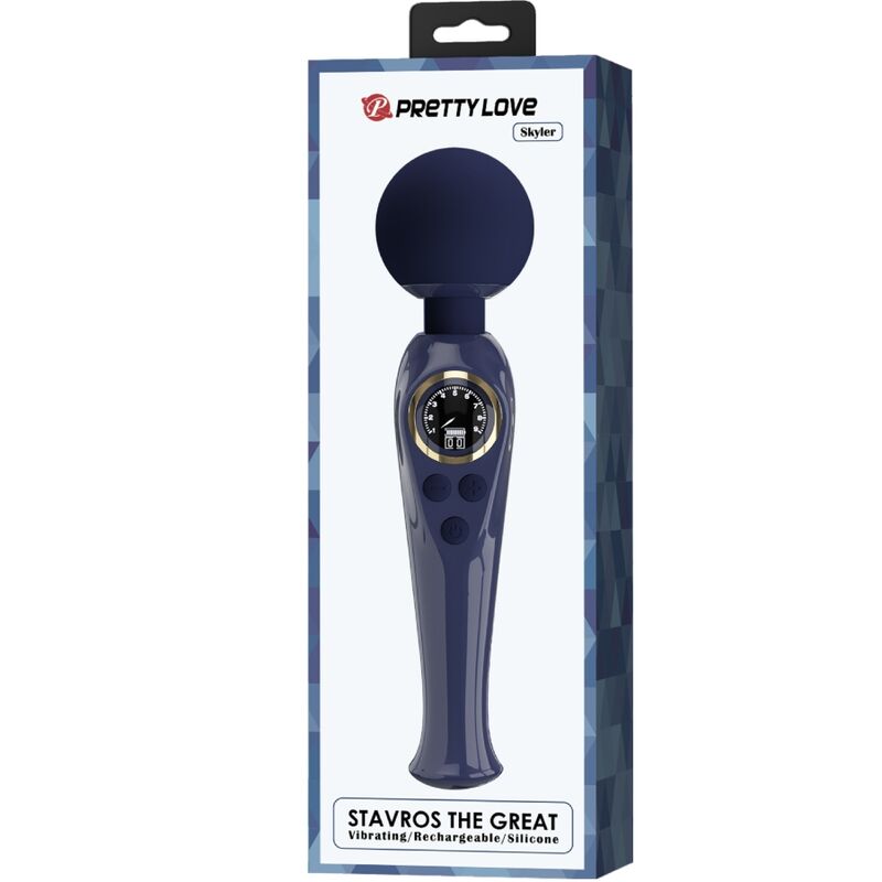 PRETTY LOVE - SKYLER VIBRATOR WAND BLAUW