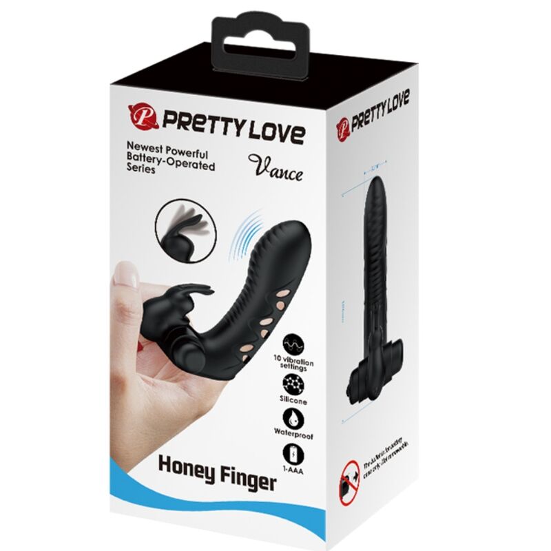 PRETTY LOVE - VANCE BLACK RABBIT VIBRATOR VINGERHOES