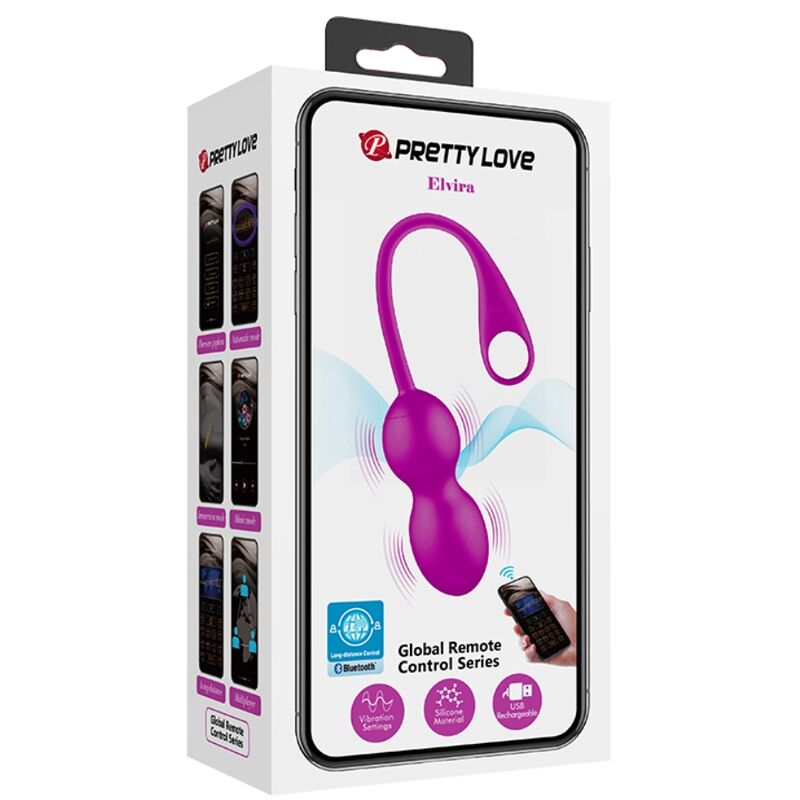 PRETTY LOVE - ELVIRA OPLAADBARE VIBREERBALLEN PAARS