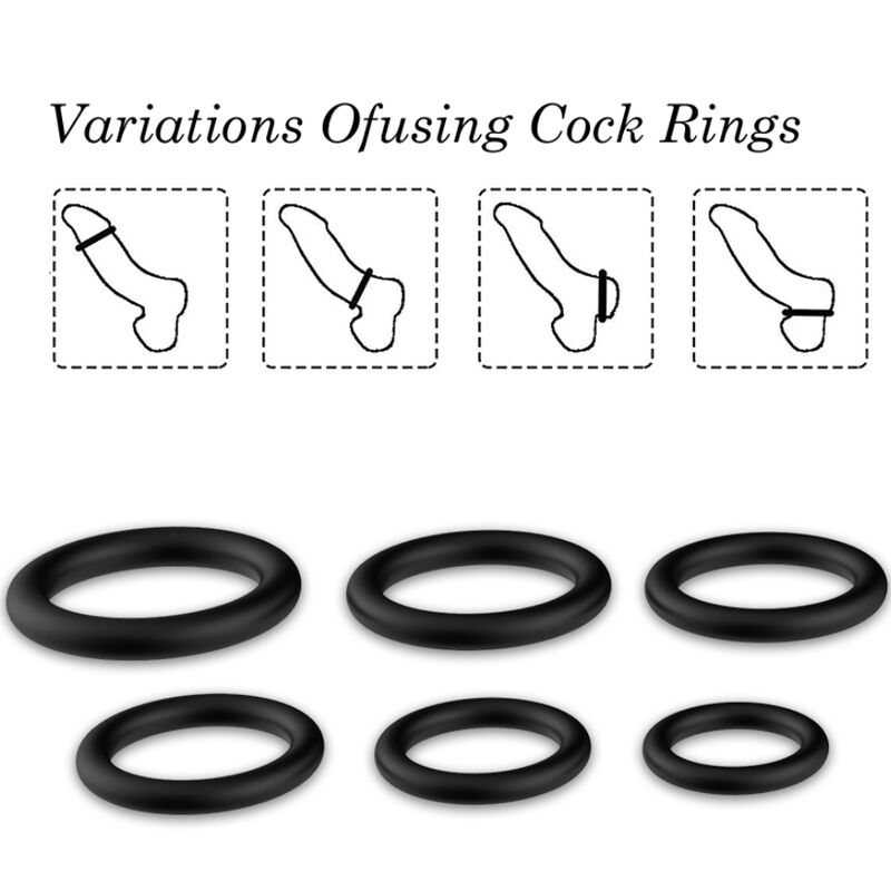 ARMONY - RINGEN SILICONE ZWART