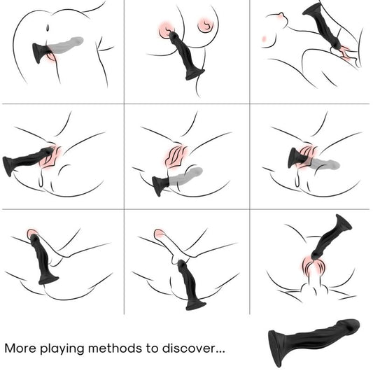 ARMONY - DILDO VIBRATOR & ANAALPLUG AFSTANDSBEDIENING ZWART