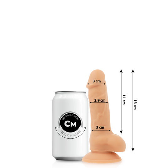 COCK MILLER - SILICONEN DIKTE ARTICULEERBARE PIEMEL 13 CM