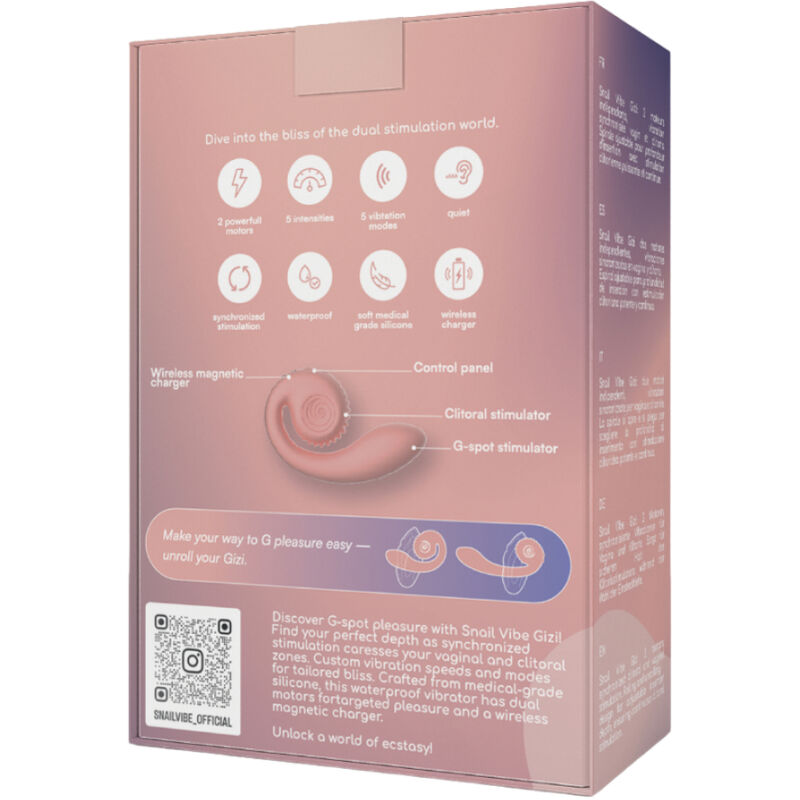 SNAIL VIBE - GIZI DUBBELE STIMULATOR ROZE