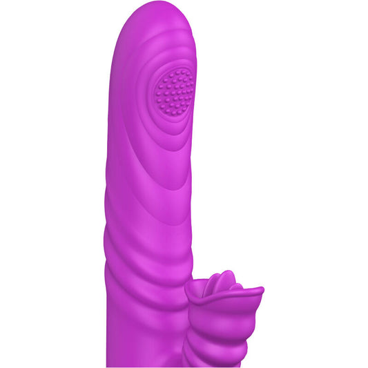 ARMONY - ANGELIA MULTIFUNCTIONELE VIBRATOR MET STIMULERENDE TONG VIOLET WARMTE-EFFECT