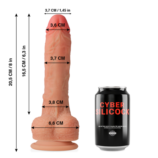 CYBER SILICOCK - CONNOR ULTRA REALISTISCH ZACHT VLOEIBAAR SILICOON 20,5 CM -O- 3,7 CM
