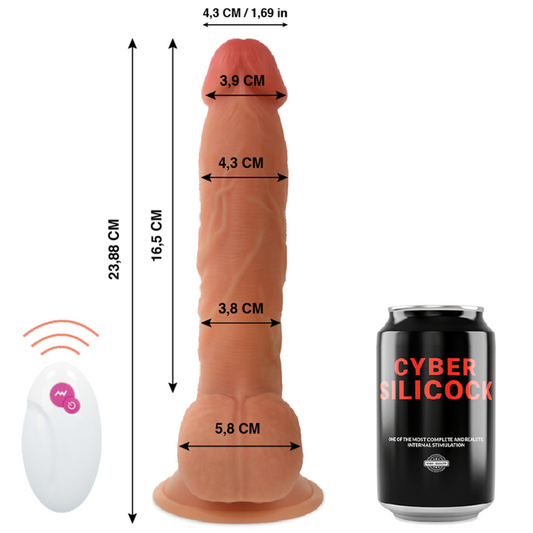 CYBER SILICOCK - AFSTANDSBEDIENING REALISTISCHE MASTER BEN 23.88 CM -O- 4.3 CM