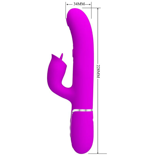 PRETTY LOVE - KONIJN VIBRATOR MET LIKKENDE FUCHSIA
