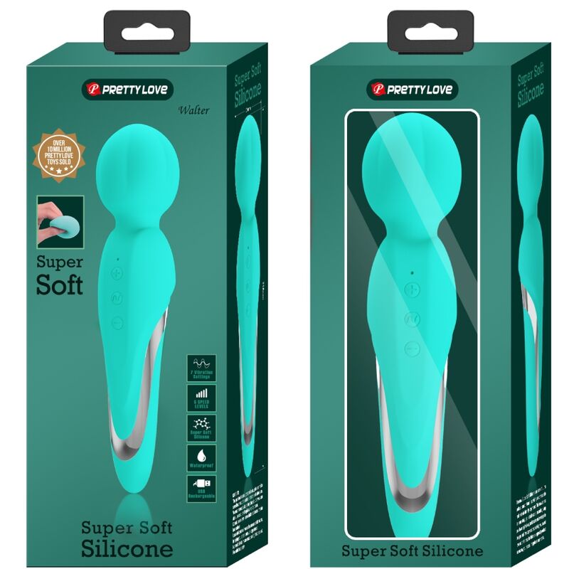 PRETTY LOVE - WALTER VIBRATOR WAND AQUA GROEN