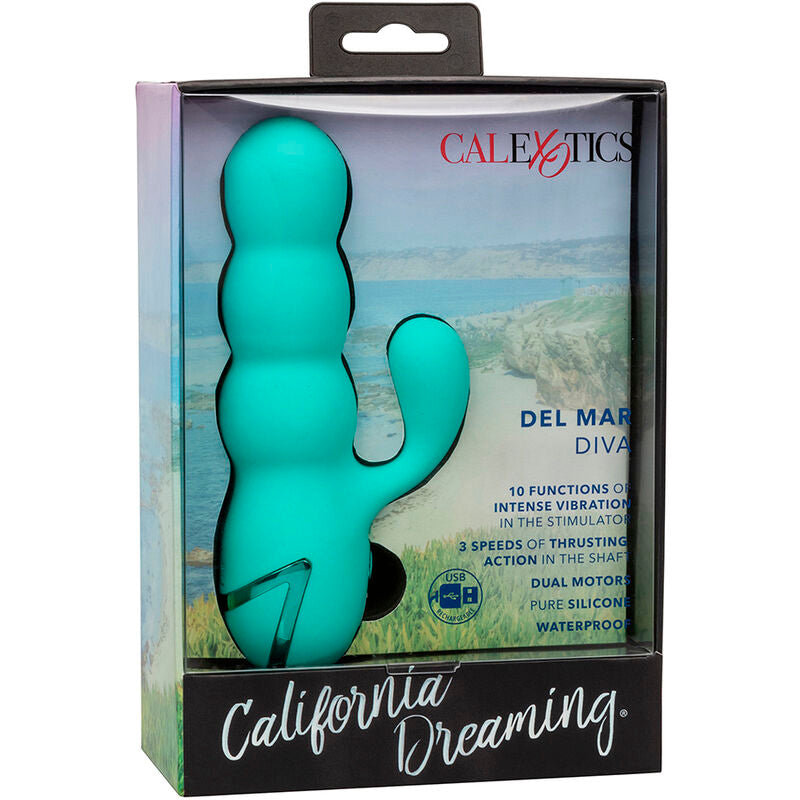 CALEXOTICS - DEL MAR DIVA VIBRATOR RABBIR AQUA GROEN DOOR CALIFORNIA DREAMING